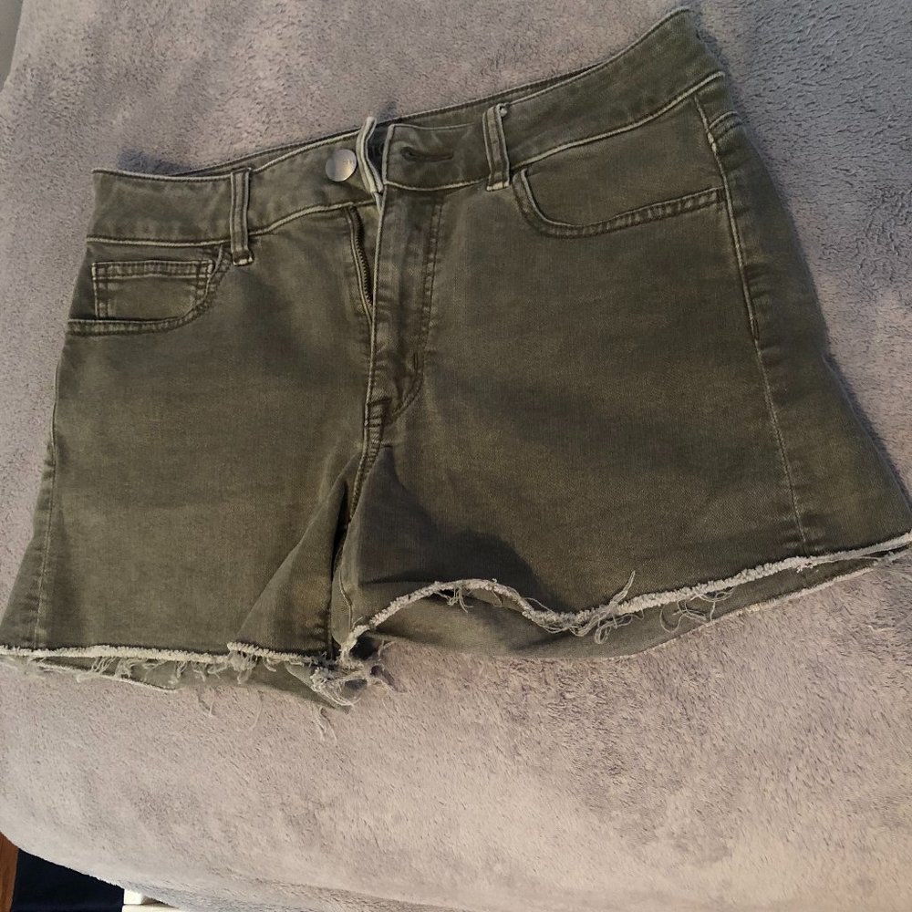 American Eagle Hi-Rise Shortie Jean Shorts